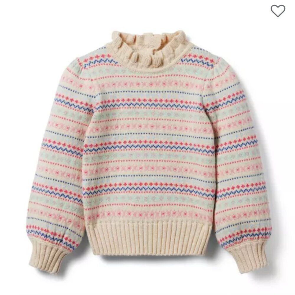 Janie and Jack 100048126 The Forever Fair Isle Sweater NWT size 6-12 m